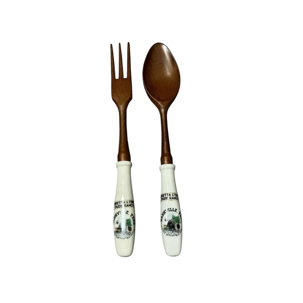 Vintage Loretta‎ Lynn Dude RanchSouvenir Salad Servers